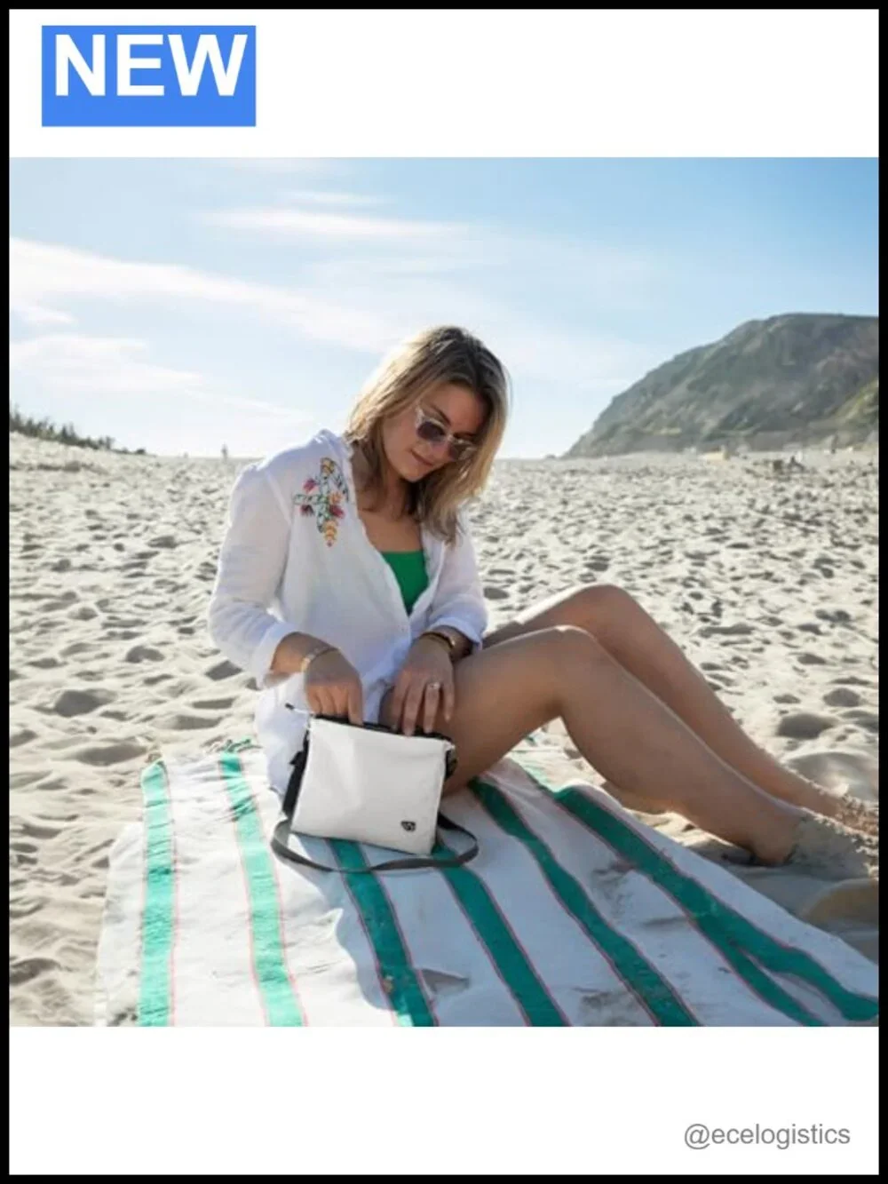 Nylon Crossbody Bag with Secure Phone Pocket, Adjustable Strap, 2 Compartments